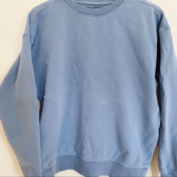 Primark Blue Grey 100% Cotton Oversized Crewneck Sweatshirt - Picture 2 of 7